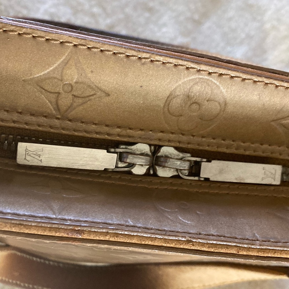Louis Vuitton Monogram Gold Leather Bag Authentic - Picture 14 of 16